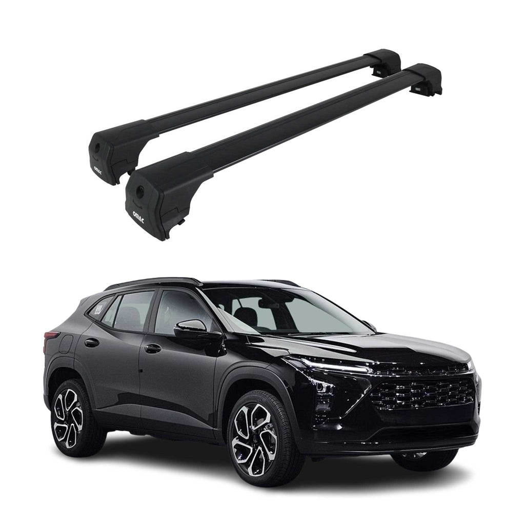 2024-2026 Chevrolet Trax Roof Rack Cross Bars Luggage Carrier Alu Black 2Pcs