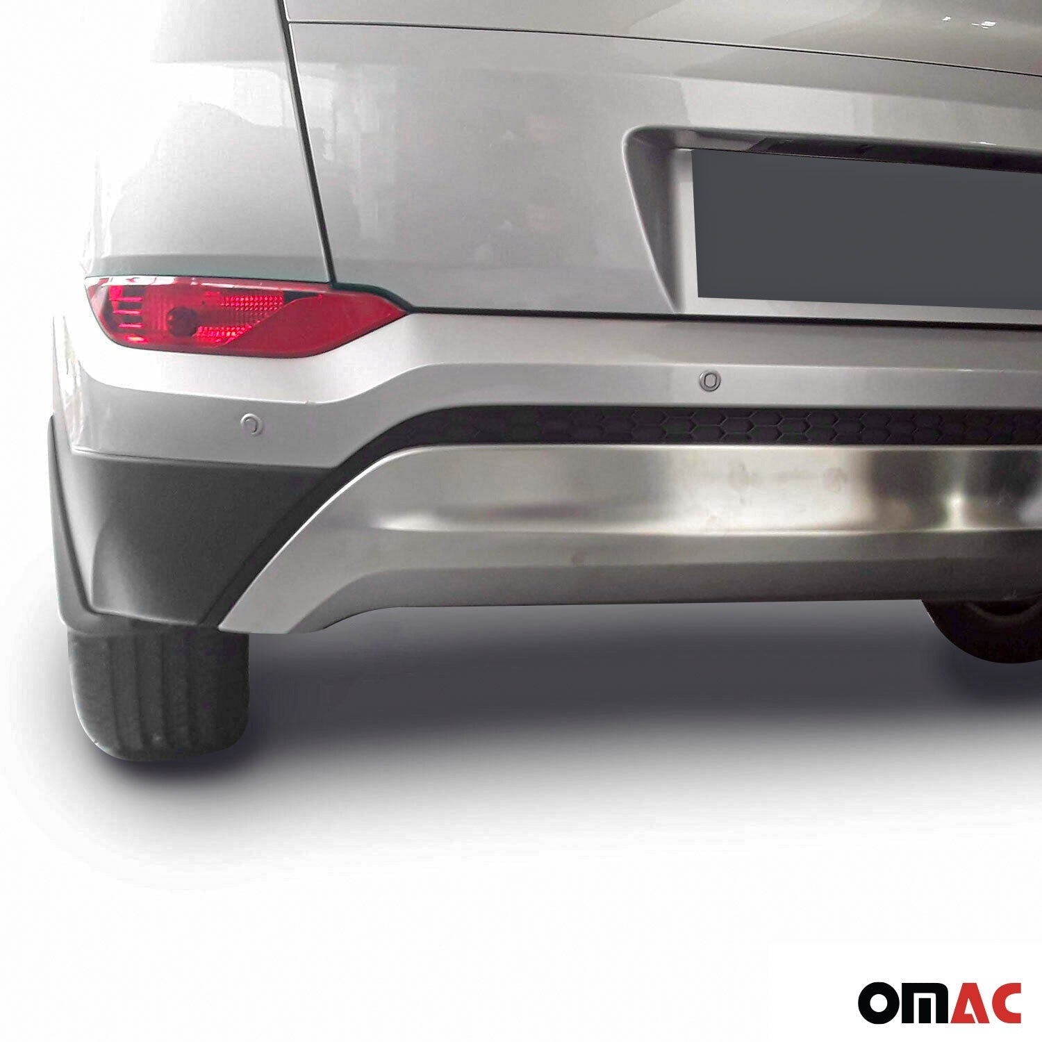 2016-2018 Hyundai Tucson Rear Bumper-Diffusor Trim Protector Silver Stainless Steel