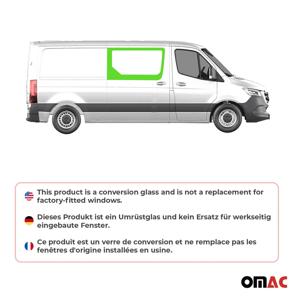 2010-2018 Mercedes Sprinter W906 Window Glass Right Side Sliding Door L2 L3 L4
