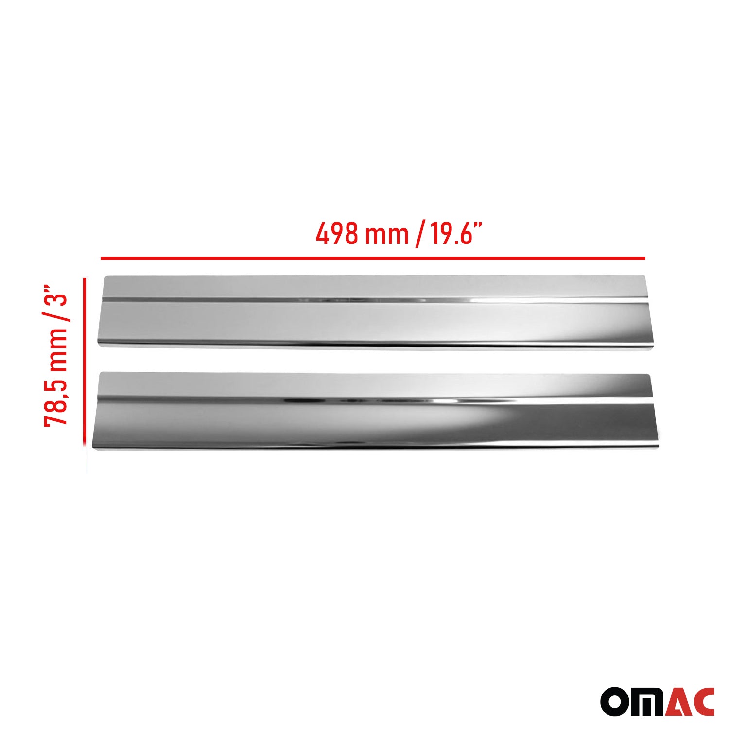 2014-2019 Ford Transit Connect Door Sill Scuff Plate Scratch Stainless Steel 2 Pcs