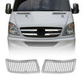 2006-2018 Mercedes Sprinter W906 Front Bumper Grill Trim Molding Silver 2Pcs