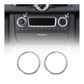 2007-2015 Smart ForTwo Radio Button Switch Seal Washer Trim Stainless Steel 2 Pcs
