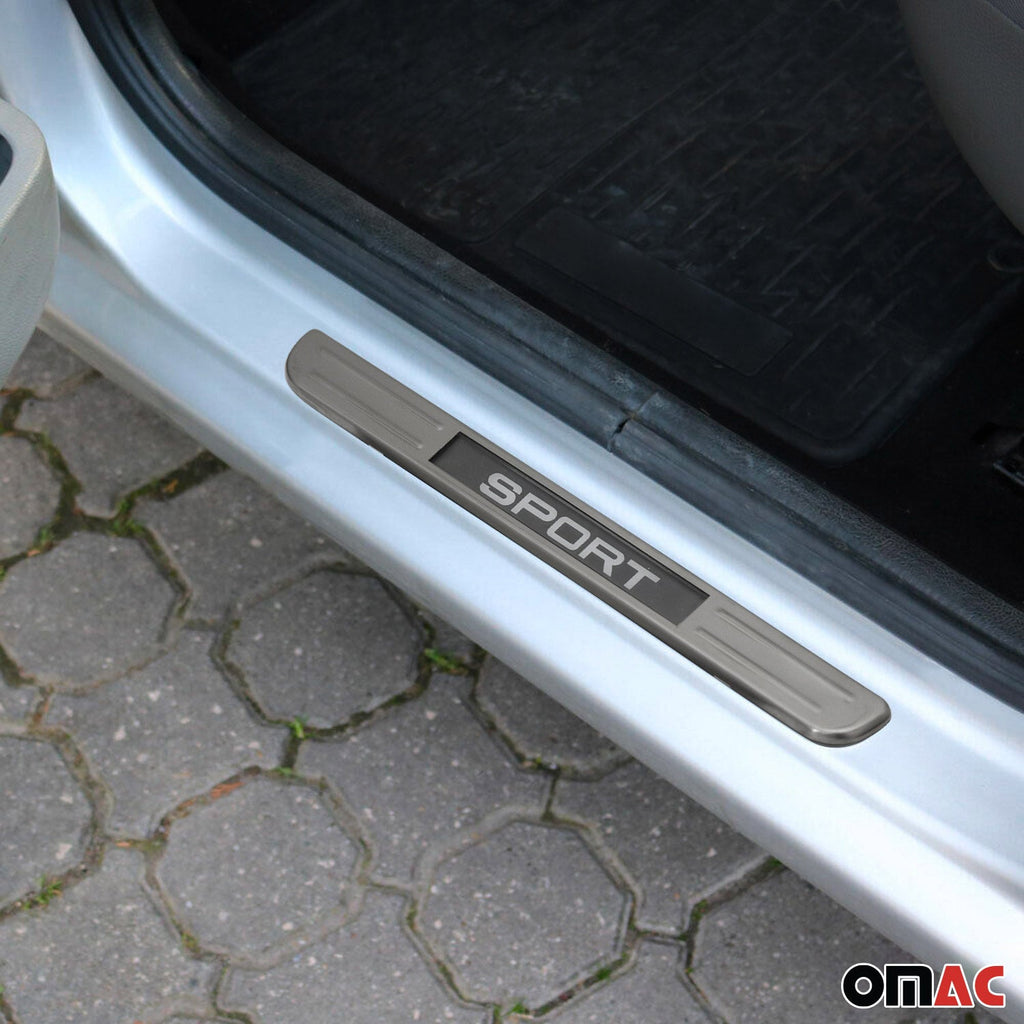 Honda Door Sill Scuff Plate Illuminated Brushed Stainless Steel Silver 4 Pcs