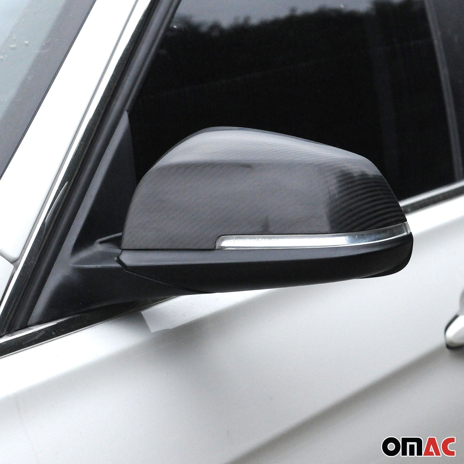 2012-2019 BMW 3 Series F30 F31 F34 Side Mirror Cover Caps Carbon Fiber Black 2Pcs