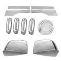 2015-2022 RAM ProMaster City Mirror Cover Caps & Door Sill Covers Chrome Set