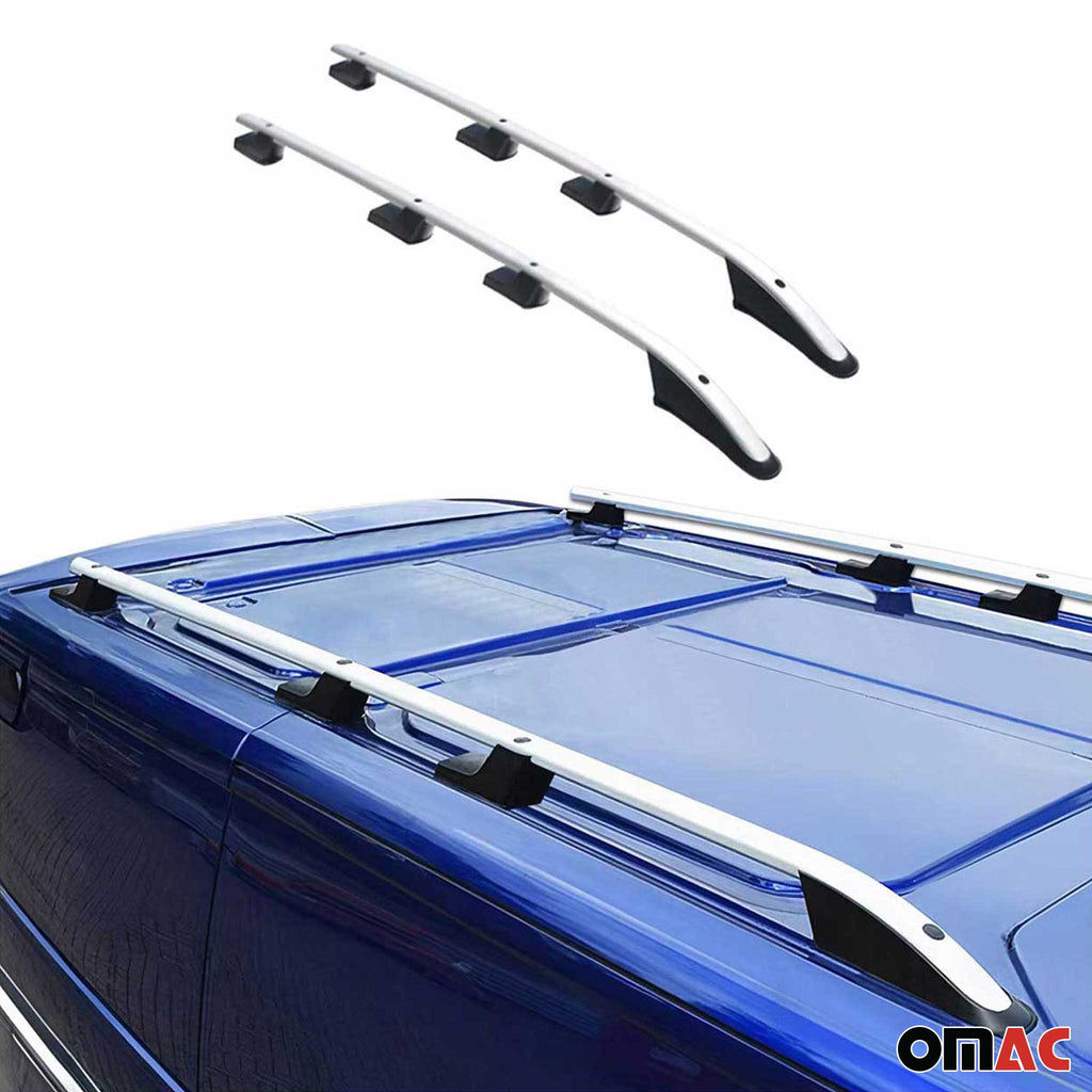 2015-2026 Ford Transit & E-Transit L2 Regular Roof Rack Rails Side Rails Silver