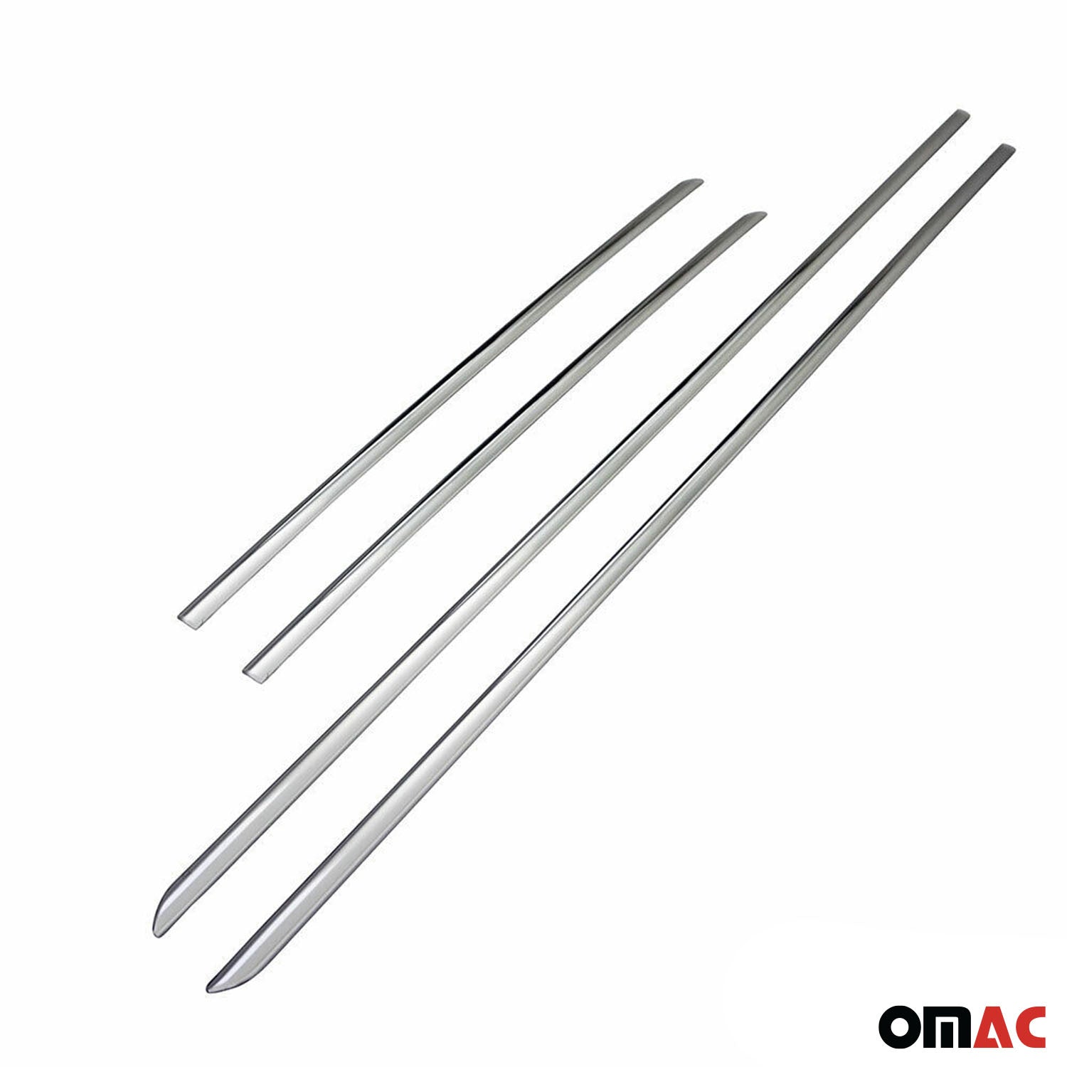 2010-2016 Audi A4 Side Door Molding Trim Skirt Garnish Stainless Steel Silver 4 Pcs