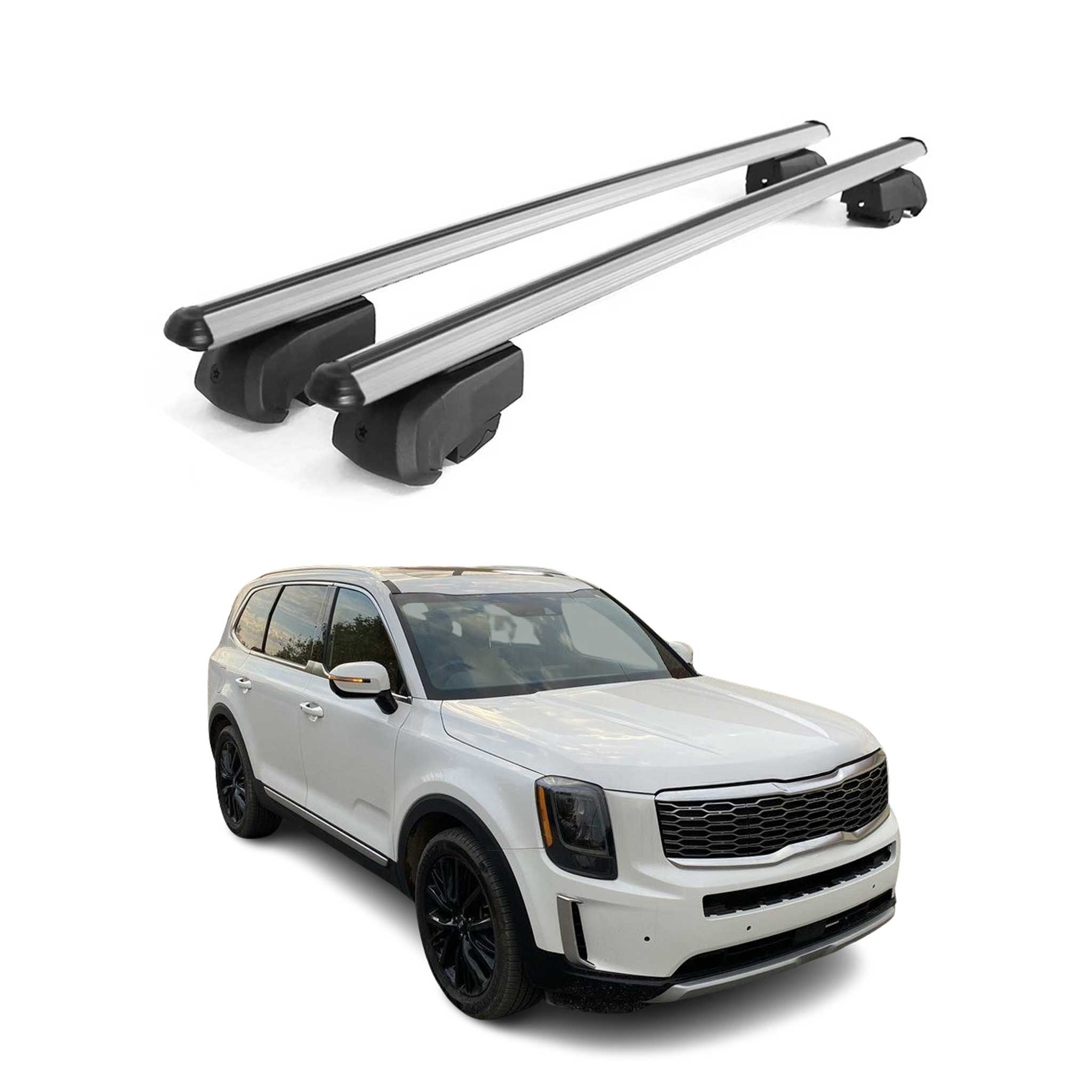 2020-2025 Kia Telluride 1.gen Roof Rack Cross Bars Silver