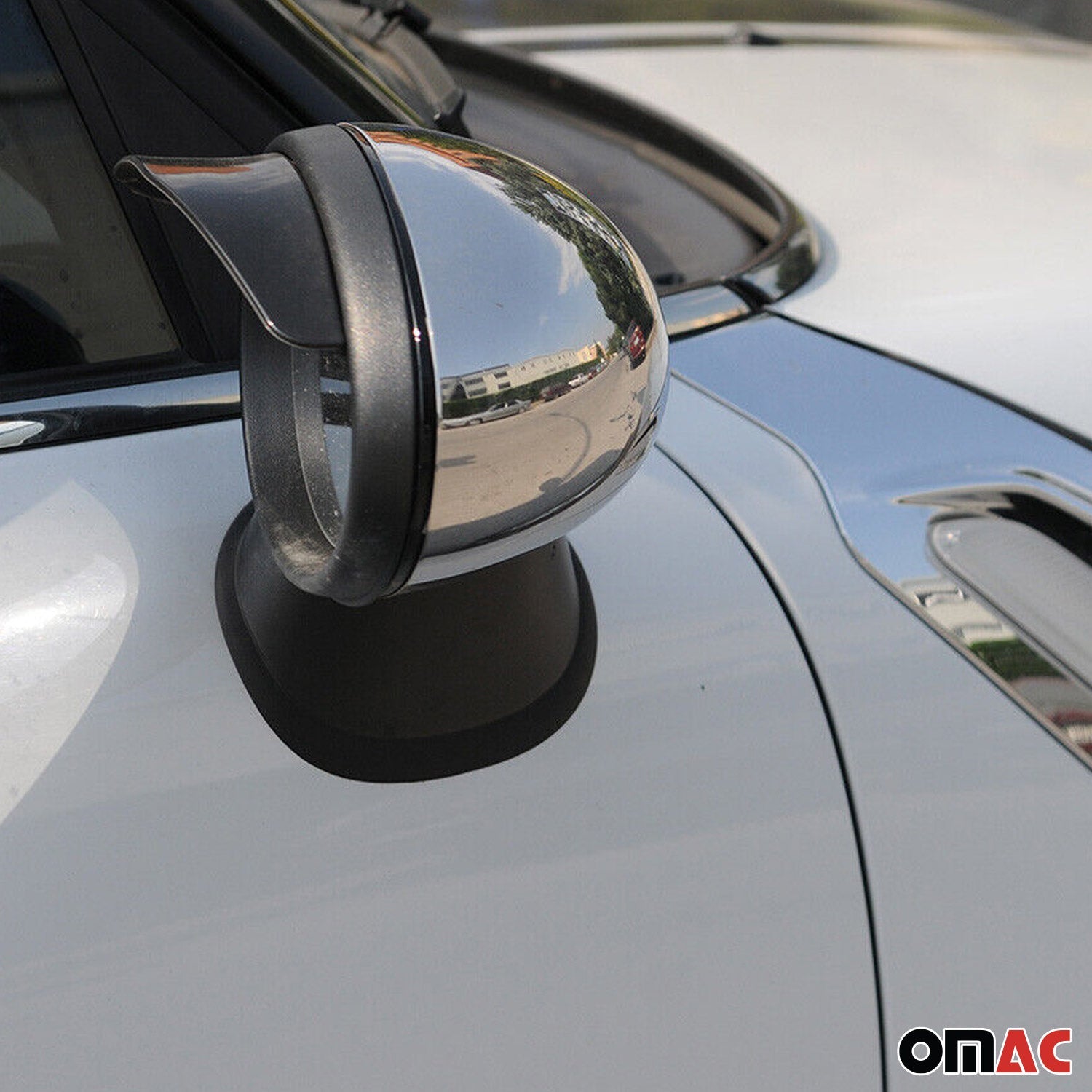 2008-2014 Mini Cooper Clubman R55 Side Mirror Cover Caps Stainless Steel Silver 2 Pcs