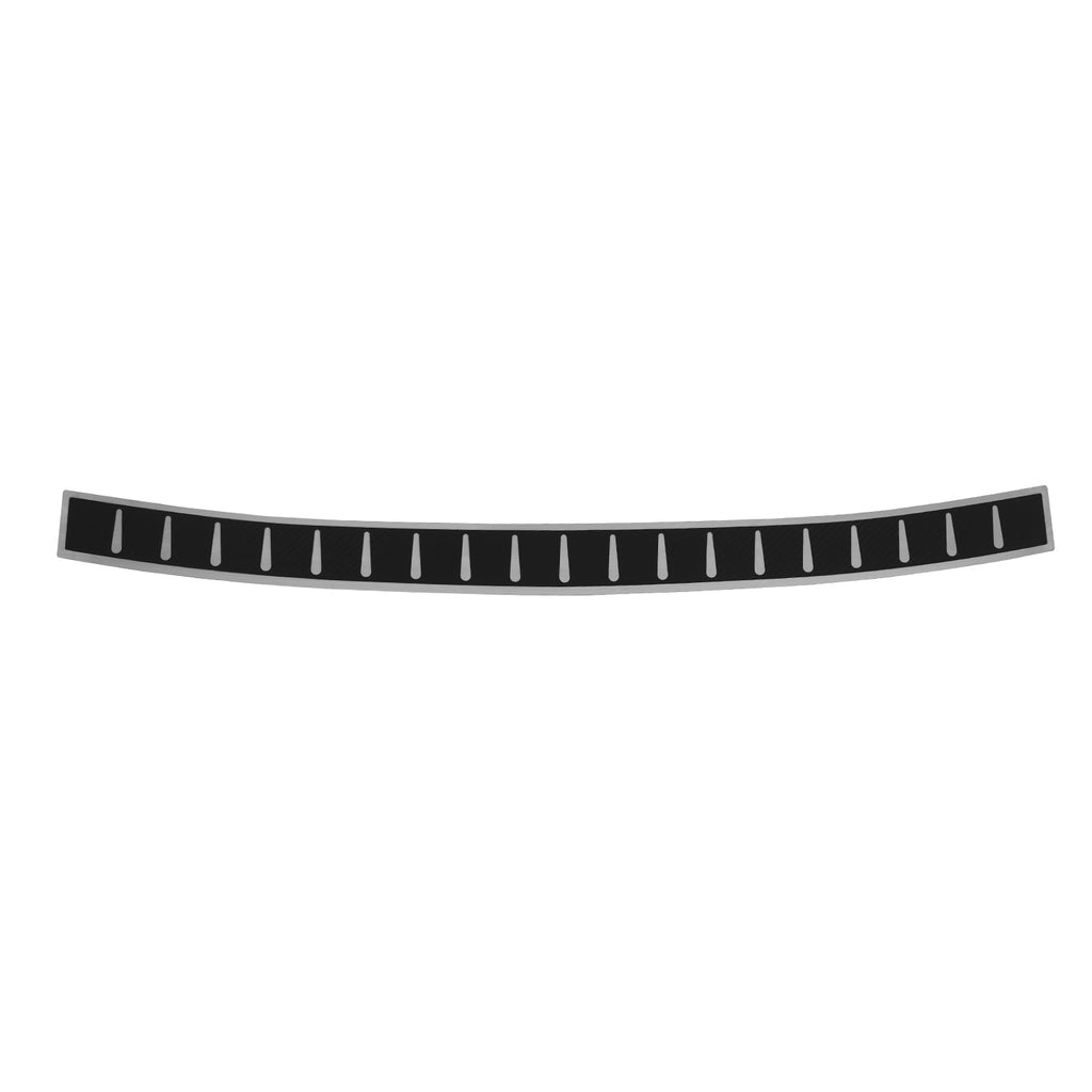 2024 Fiat 500e HB Cabrio Rear Bumper Sill Cover Carbon Foiled Stainless Steel Black 1x