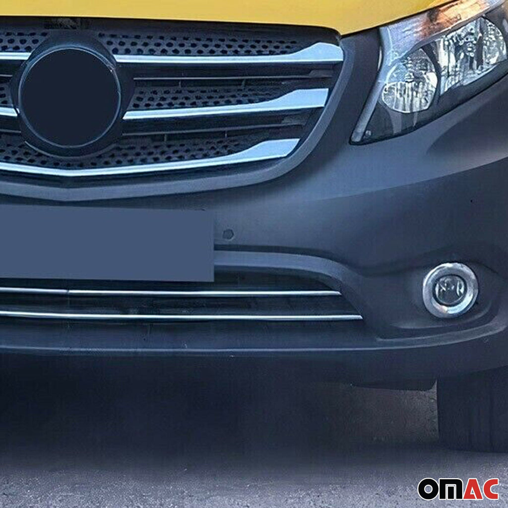 2016-2024 Mercedes Metris Front Bumper Trim Molding Stainless Steel