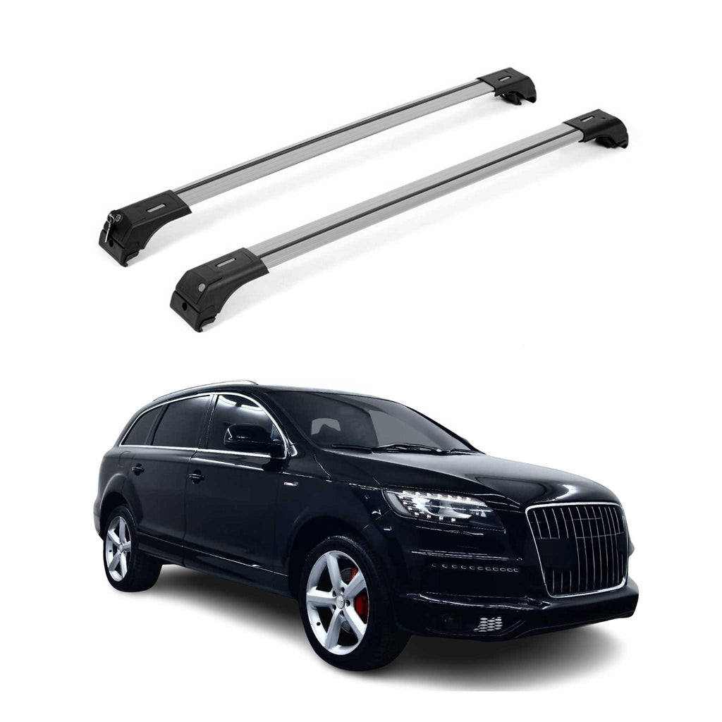 2007-2015 Audi Q7 Roof Rack Cross Bars Silver