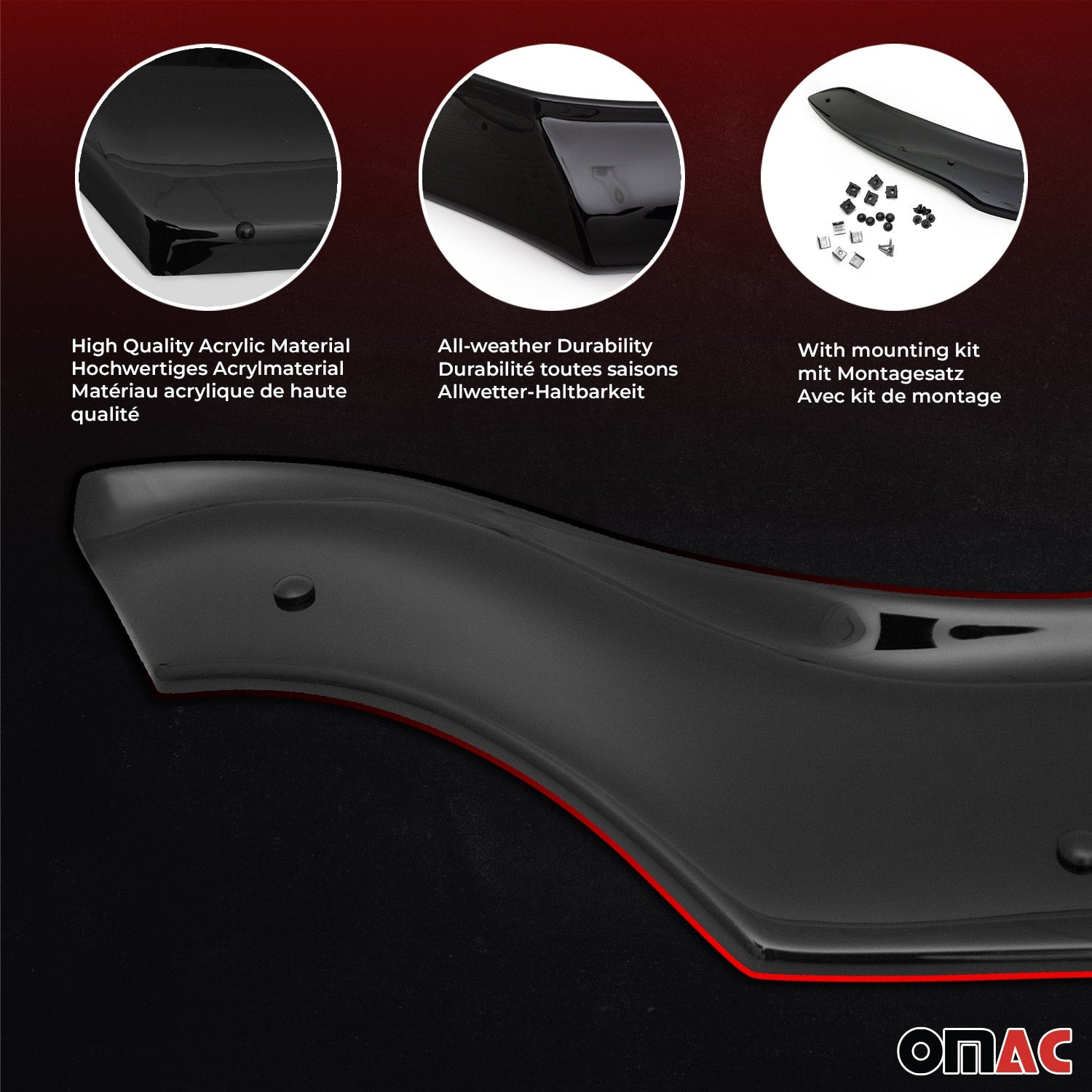 2022-2024 Hyundai Tucson 2022-2024 Pre-FL  Front Bug Shield Hood Deflector 1 Pc Smoke