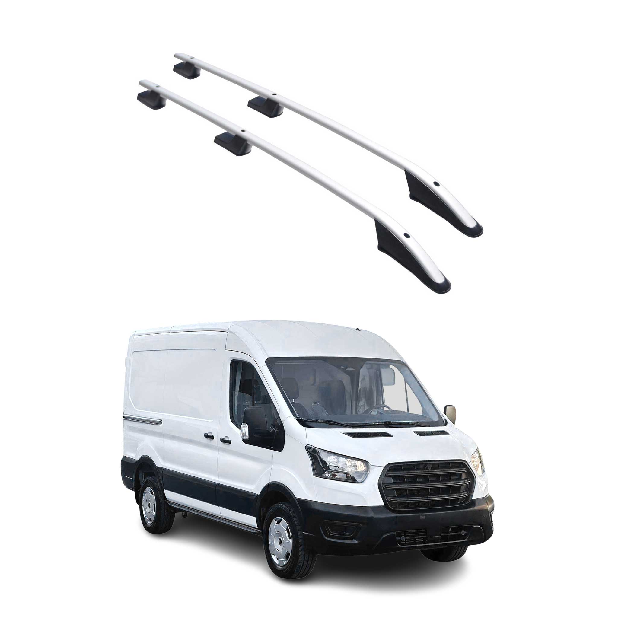 2015-2026 Ford Transit L1 SWB Roof Rack Rails Side Rails Silver