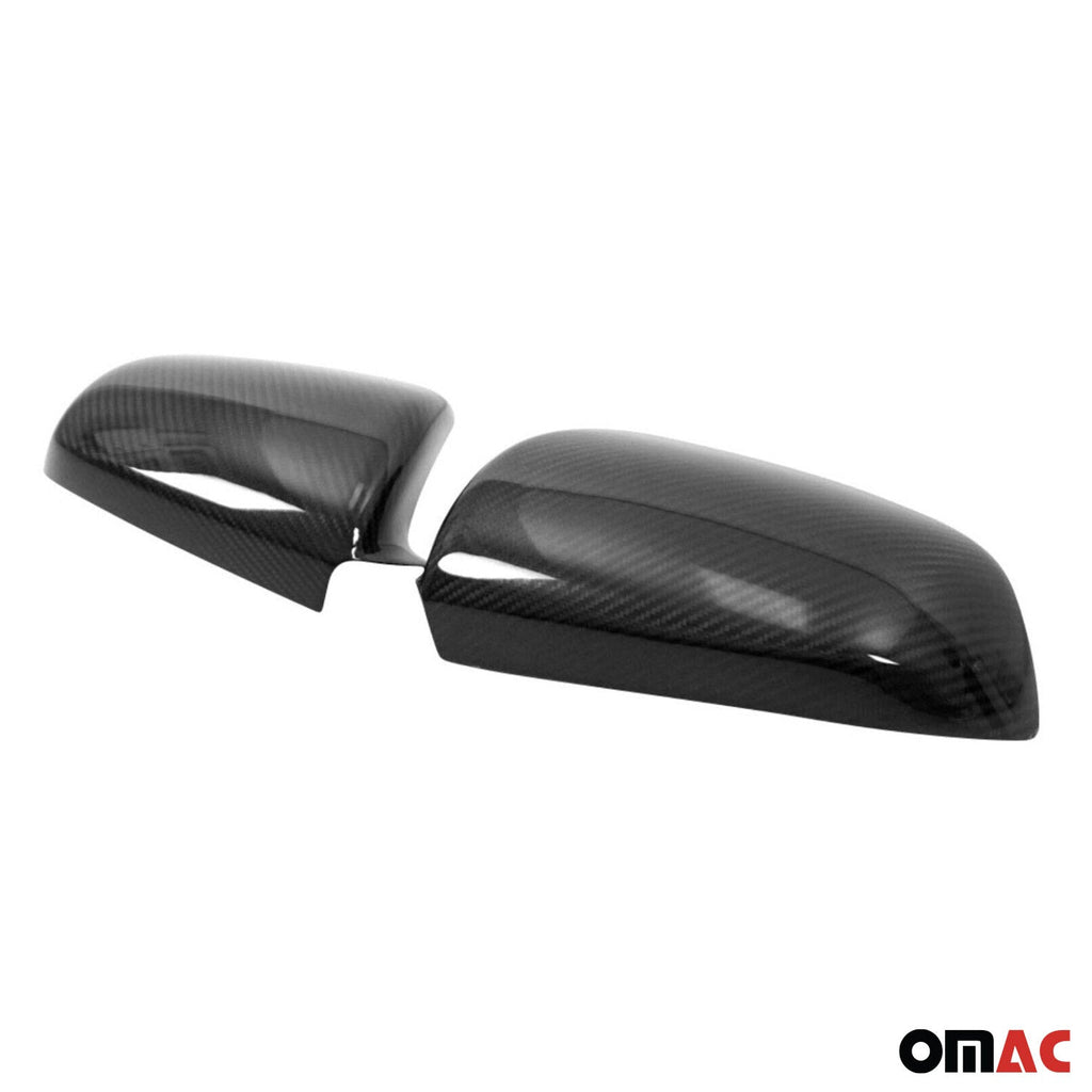 2008-2016 Audi A3 Sedan Sportback Cabrio Side Mirror Cover Caps Carbon Fiber Gloss Black 2 Pcs