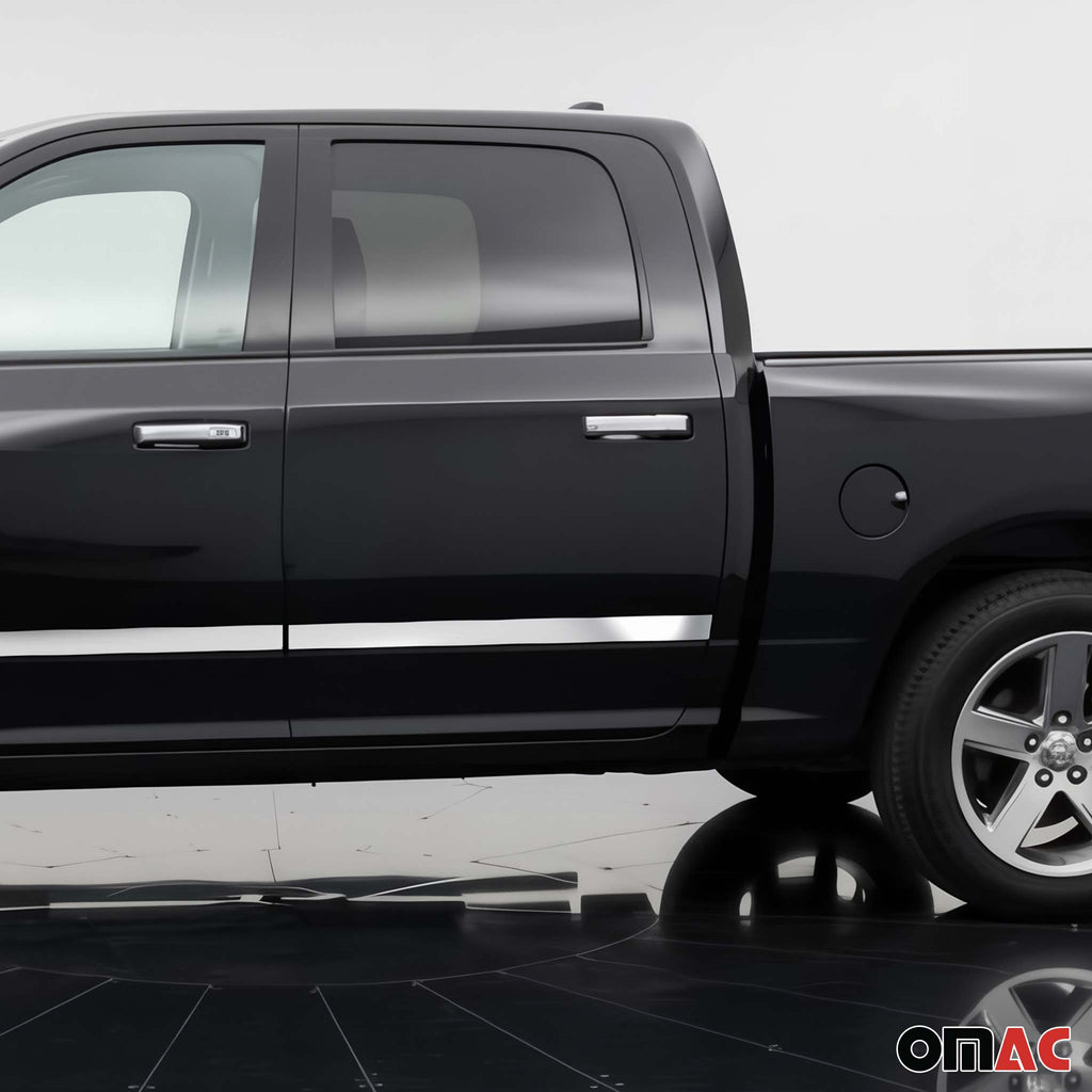 2009-2011 Dodge Ram 1500 Crew Cab Side Door Molding Trim Stainless Steel