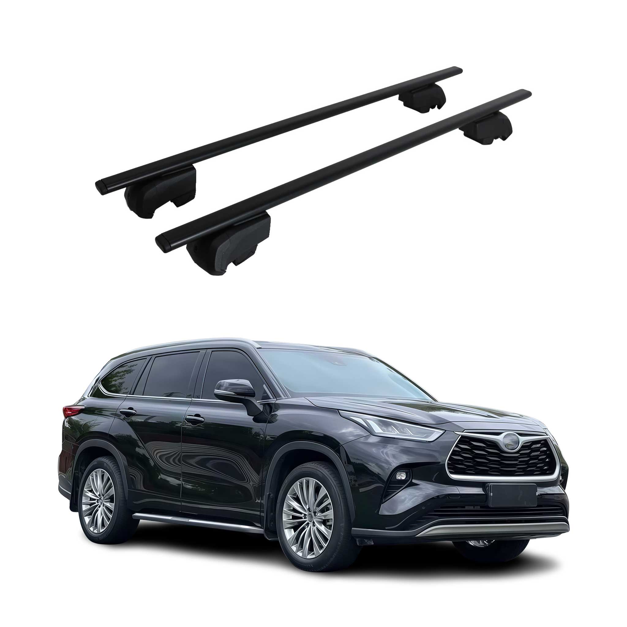 2020-2026 Toyota Highlander Roof Rack Cross Bars Black