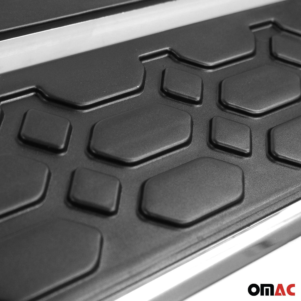 2013-2015 Subaru XV Crosstrek Running Boards Side Steps Silver & Black