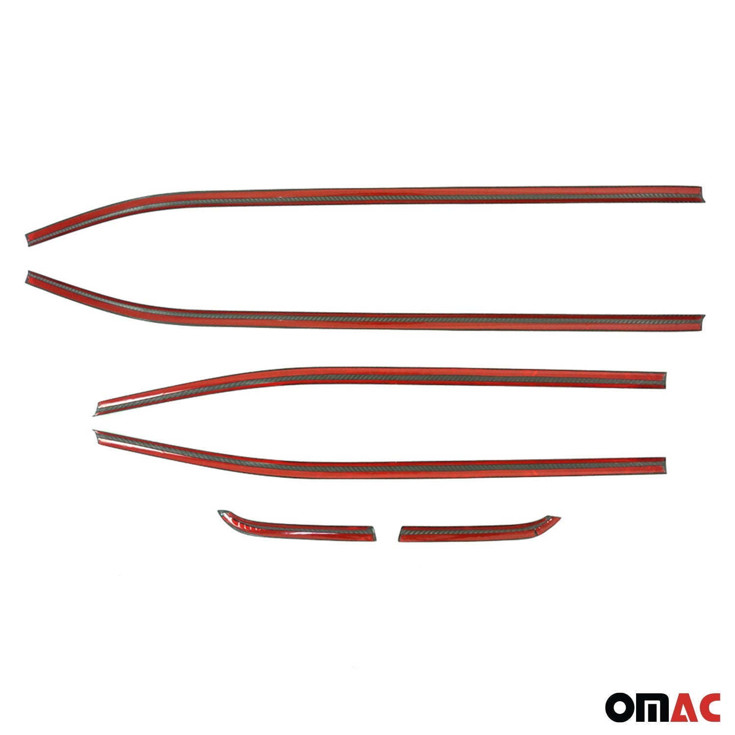 2019-2024 Jeep Renegade Window Molding Trim Streamer Carbon Fiber Black 6Pcs