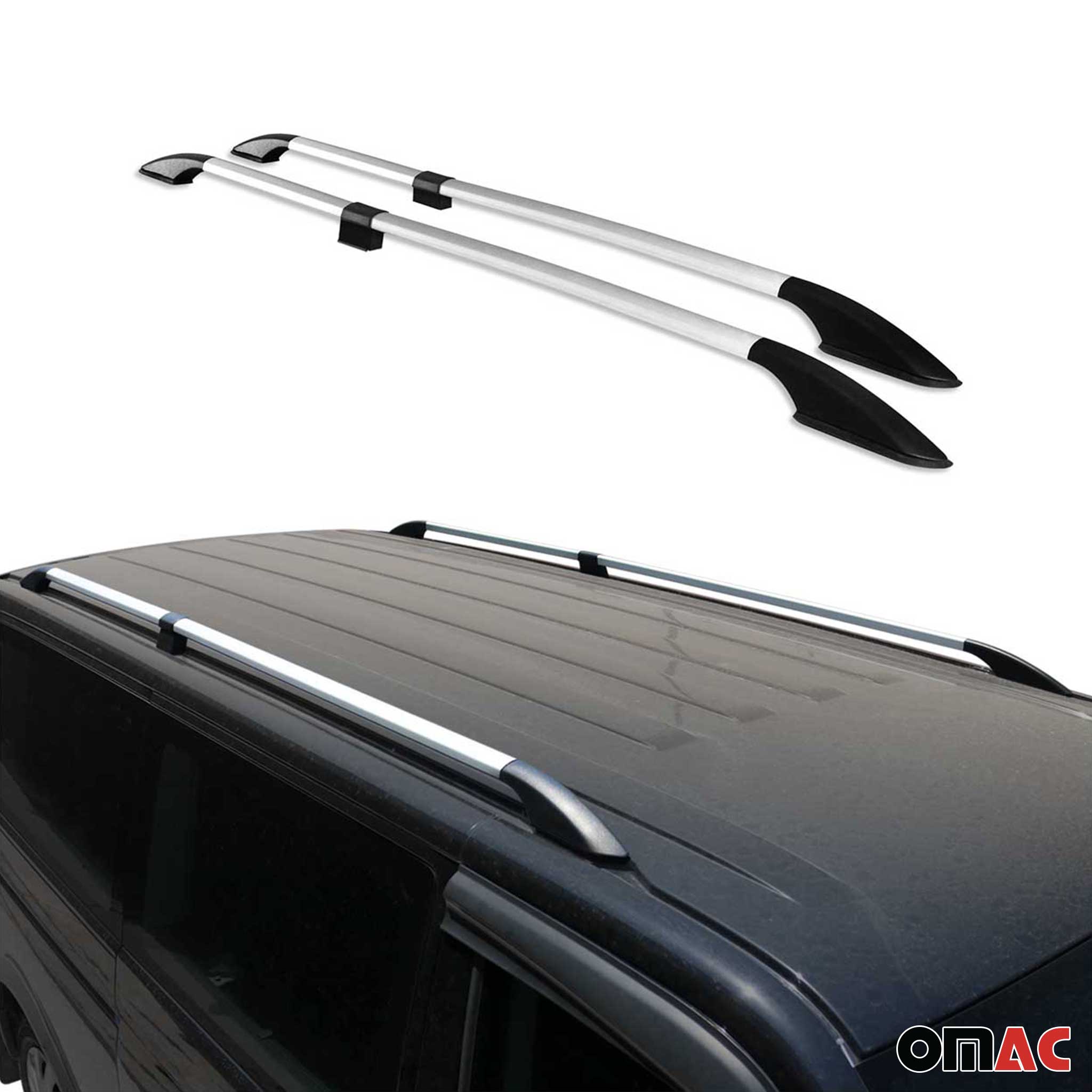 2010-2013 Ford Transit Connect L2 Long Roof Rack Rails Side Rails Silver