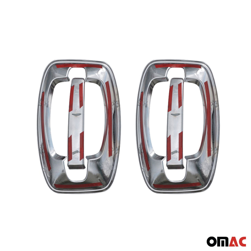 2014-2022 RAM ProMaster Car Door Handle Cover Protector Silver Chrome 8 Pcs