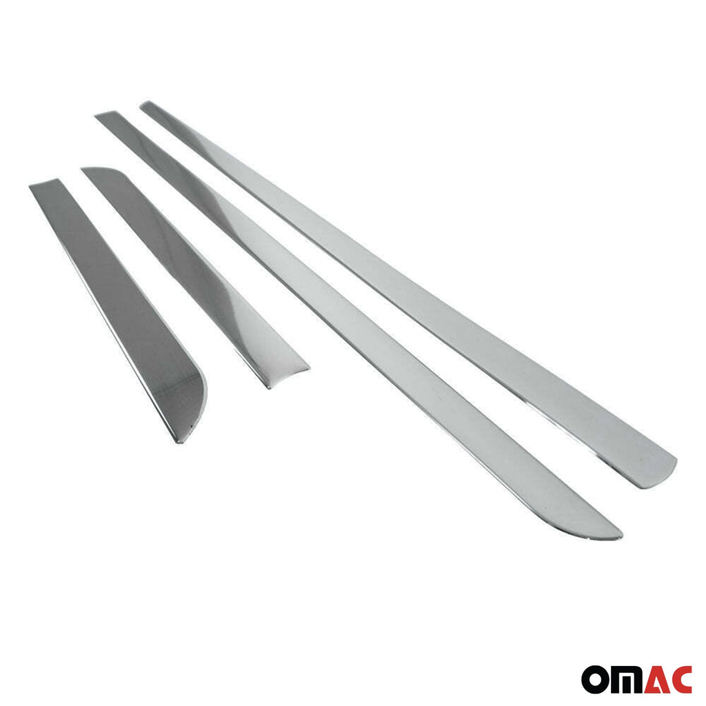 2014-2020 Nissan Rogue Side Door Molding Trim Skirt Garnish Stainless Steel Gloss 4Pcs
