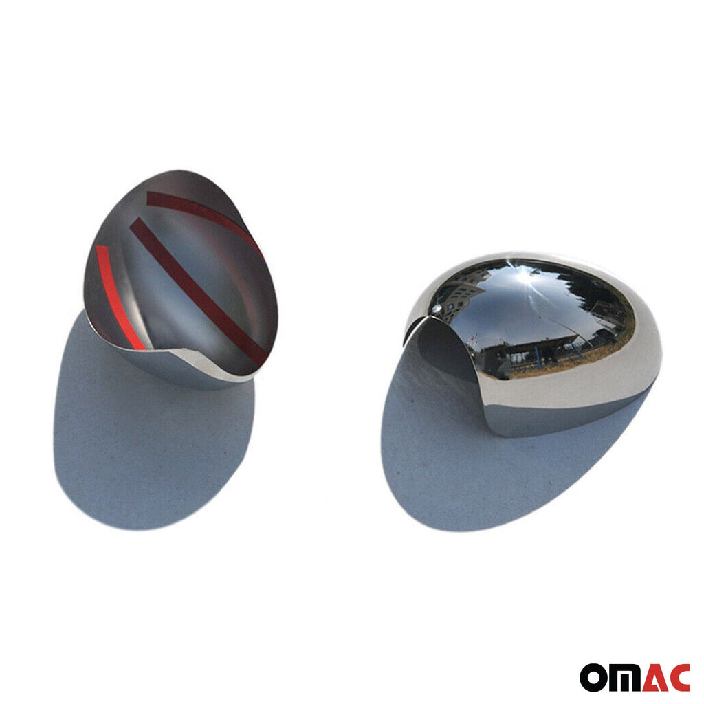 2008-2014 Mini Cooper Clubman R55 Side Mirror Cover Caps Stainless Steel Silver 2 Pcs