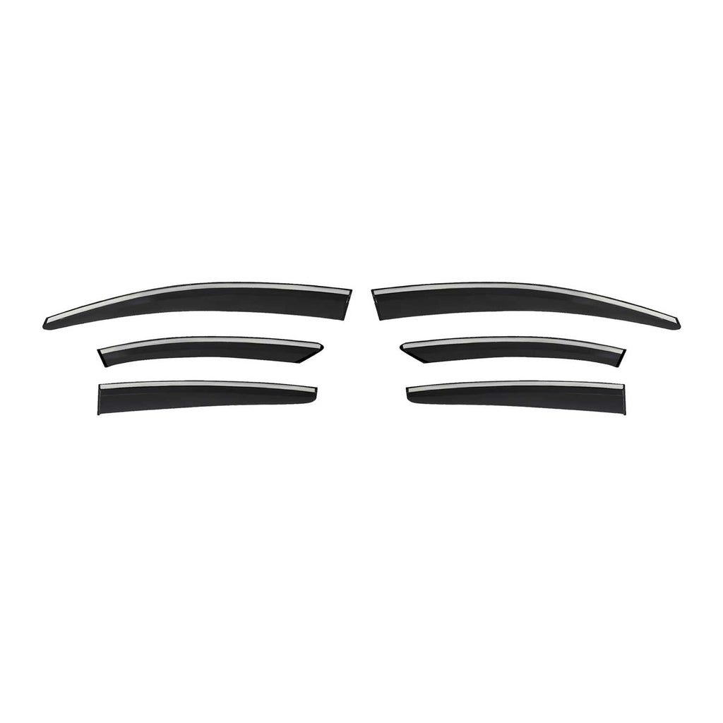 2012-2014 Ford Focus Hatchback Window Visor Vent Rain Deflector 6Pcs Smoke