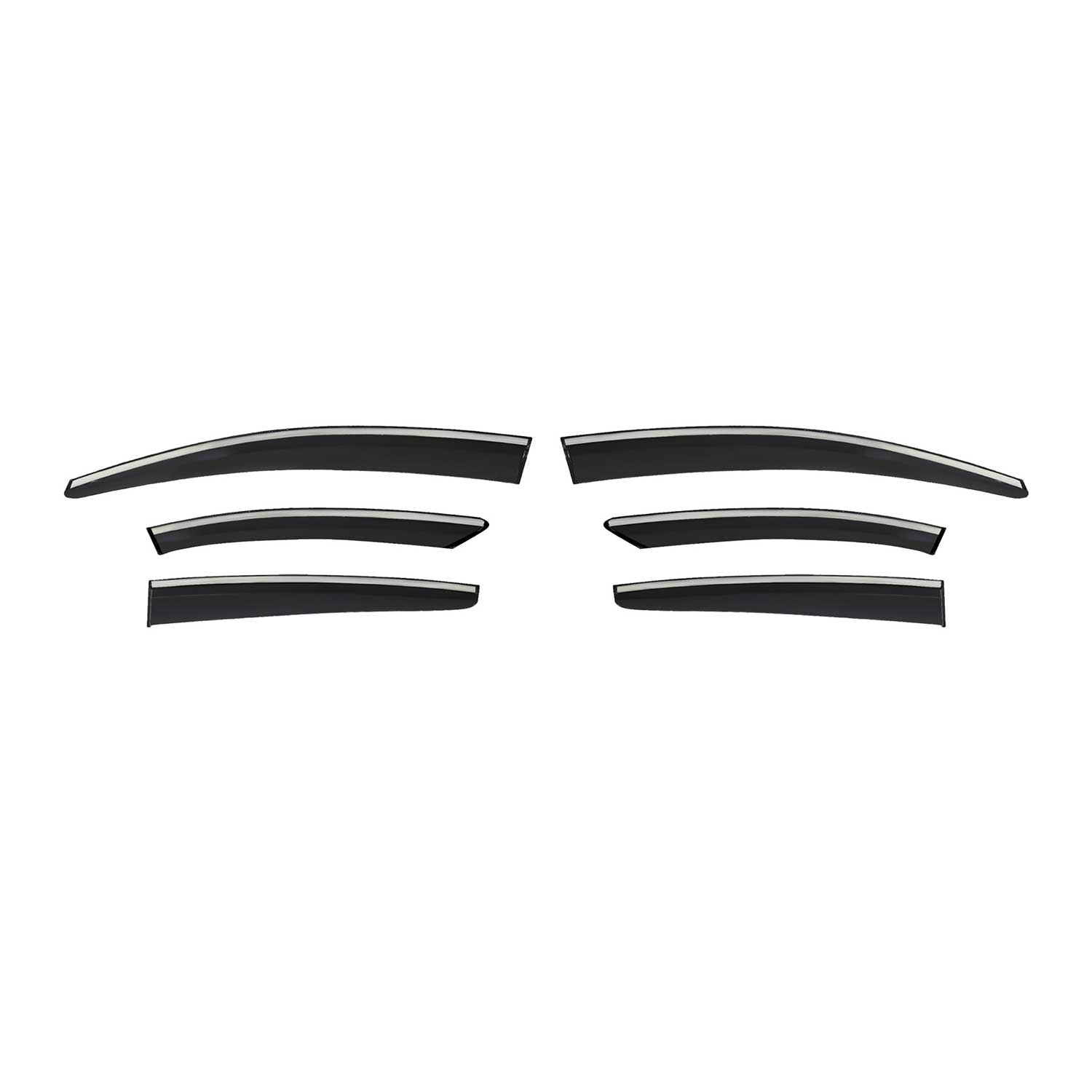 2012-2014 Ford Focus Hatchback Window Visor Vent Rain Deflector 6Pcs Smoke