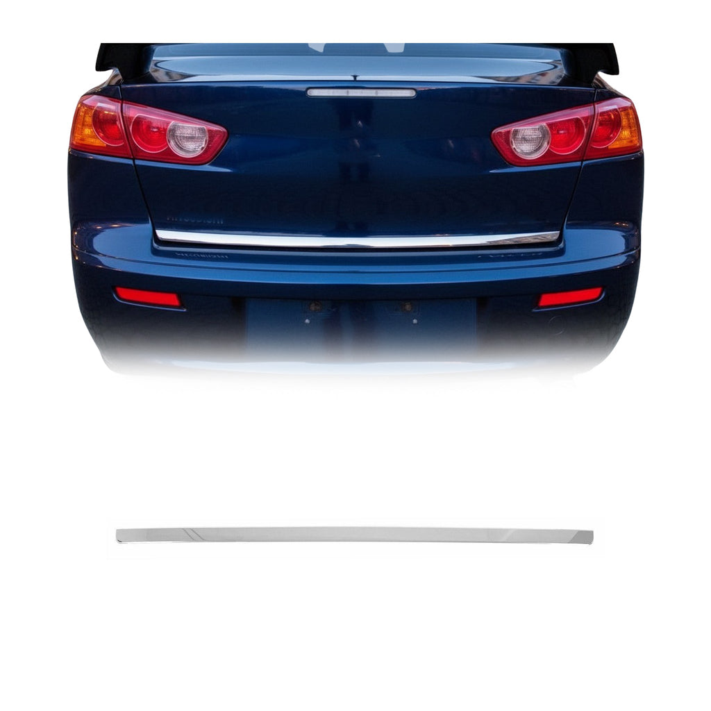 2008-2017 Mitsubishi Lancer Rear Trunk Molding Trim Stainless Steel Silver