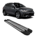 2018-2023 VW Tiguan 2.gen Running Boards Side Steps Silver & Black