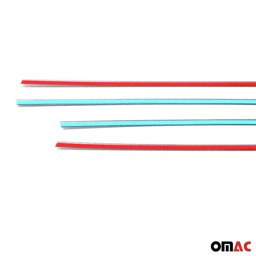 2011-2017 Nissan Juke Window Molding Trim Streamer Stainless Steel Silver 4 Pcs