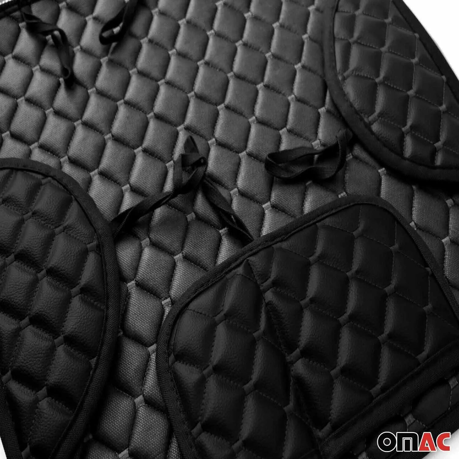 Jaguar Leather Breathable Front Seat Cover Pads Black