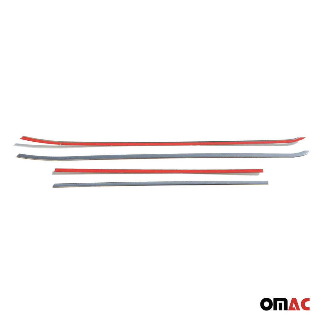2015-2022 RAM ProMaster City Window Molding Trim Streamer Stainless Steel Silver 4 Pcs