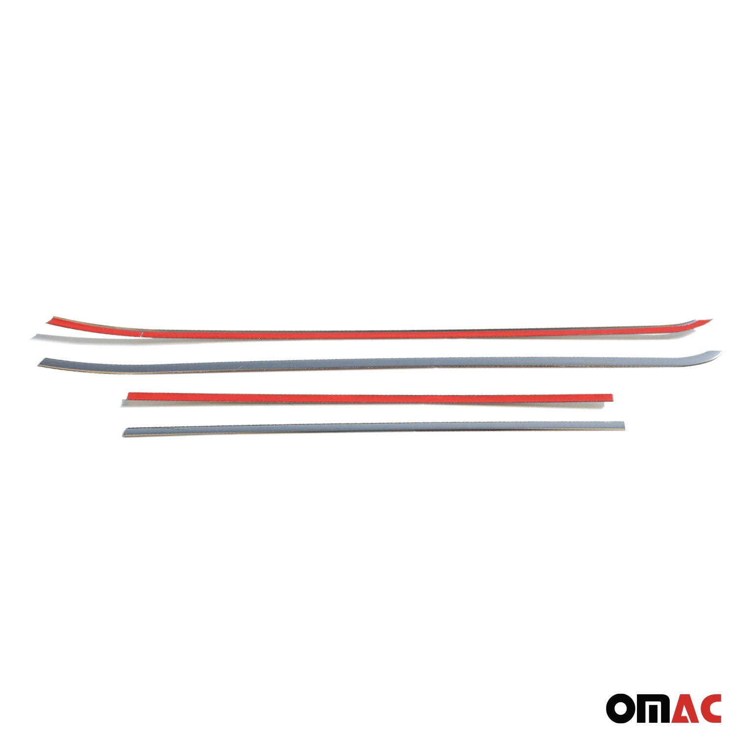 2015-2022 RAM ProMaster City Window Molding Trim Streamer Stainless Steel Silver 4 Pcs