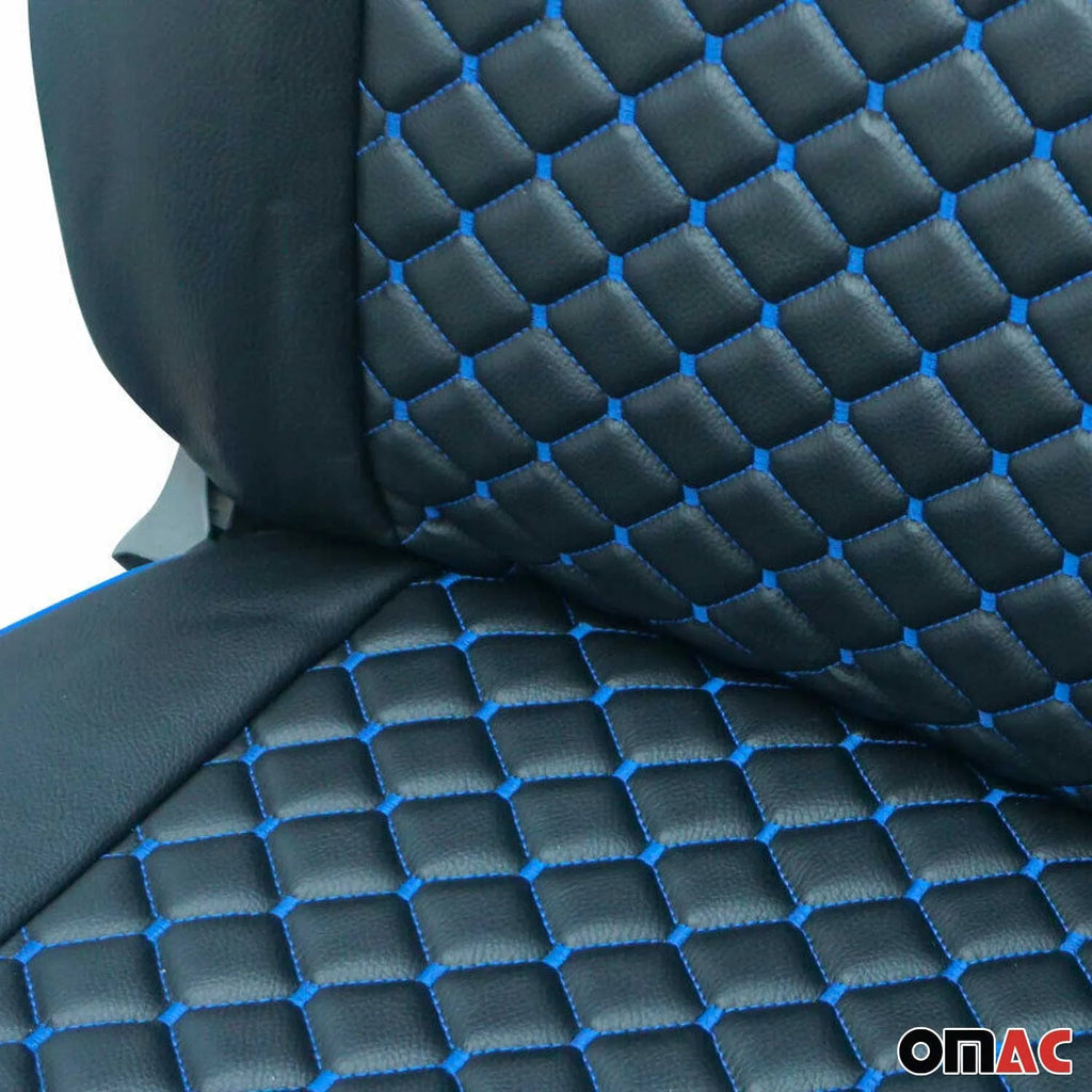 2015-2026 Ford Transit Leather Custom fit Car Seat Cover Black Blue