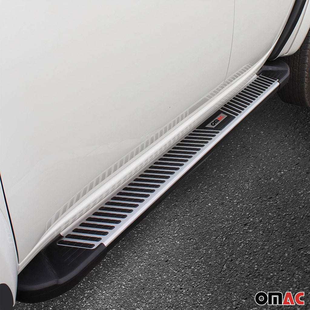 1997-2005 Mercedes M ML Class W163 Running Boards Side Steps Silver & Black