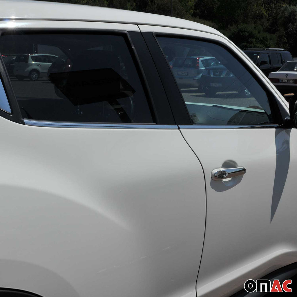 2011-2017 Nissan Juke Window Molding Trim Streamer Stainless Steel Silver 4 Pcs