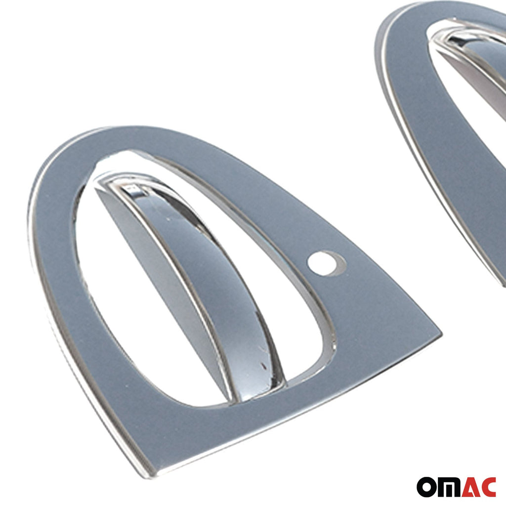 2007-2015 Smart ForTwo Car Door Handle Cover Protector Stainless Steel Chrome 4 Pcs