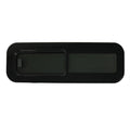 RV Window Teardrop Horizontal Sliding Left Vent Glass 31.4" x 10.6" Black