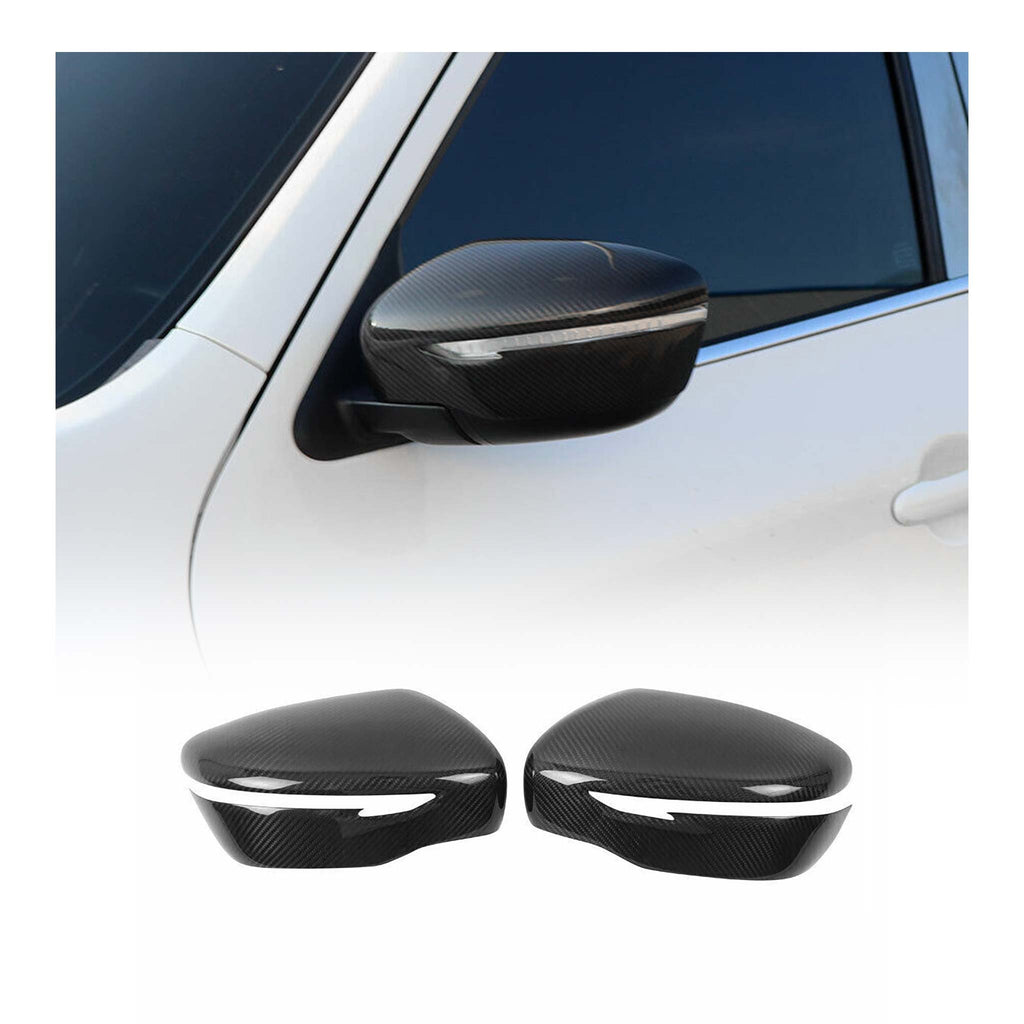 2018-2024 Nissan Kicks Side Mirror Cover Caps Carbon Fiber Black 2 Pcs