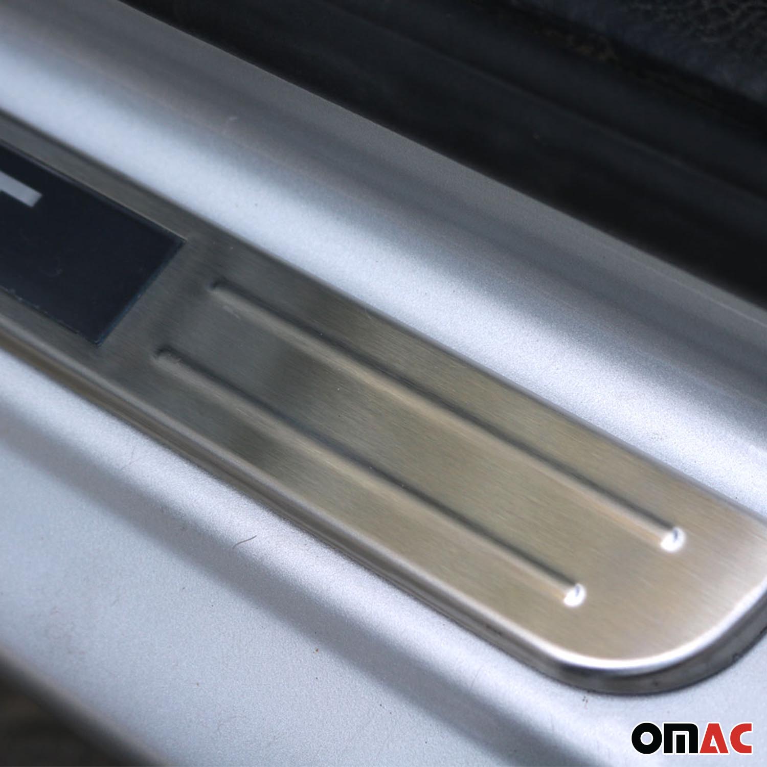 Saturn Door Sill Scuff Plate Illuminated Sport Stainless Steel Silver 2 Pcs