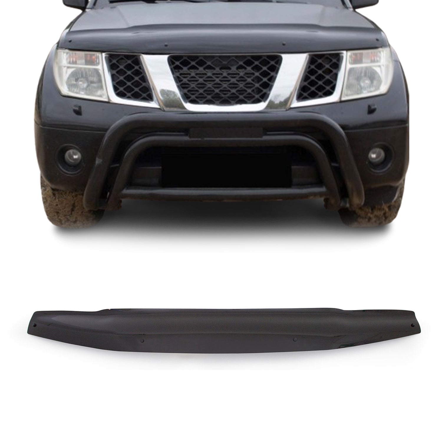 2005-2021 Nissan Frontier Front Bug Shield Hood Deflector 1 Pc Smoke