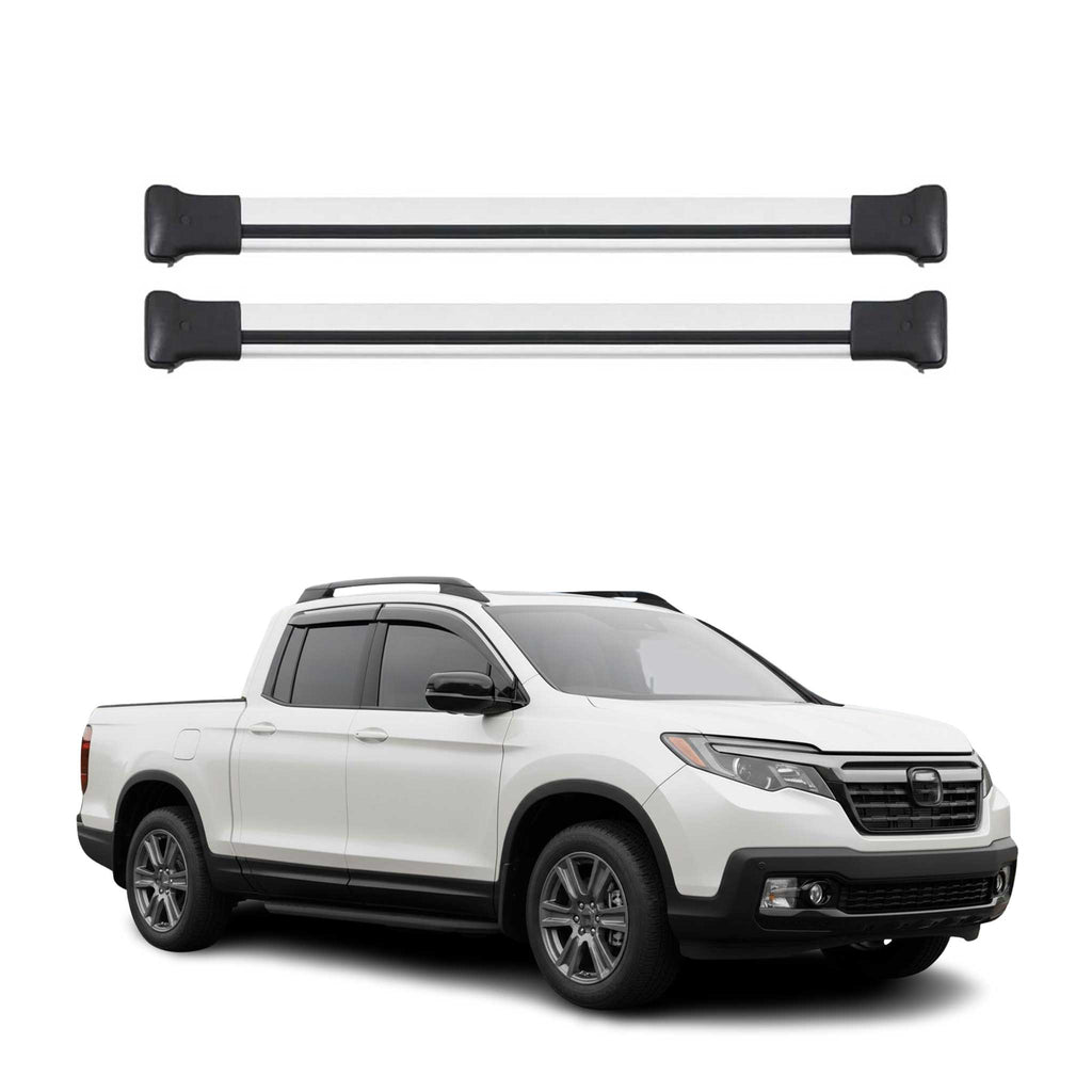 2017-2026 Honda Ridgeline Roof Rack Cross Bars Luggage Carrier Alu Gray 2Pcs