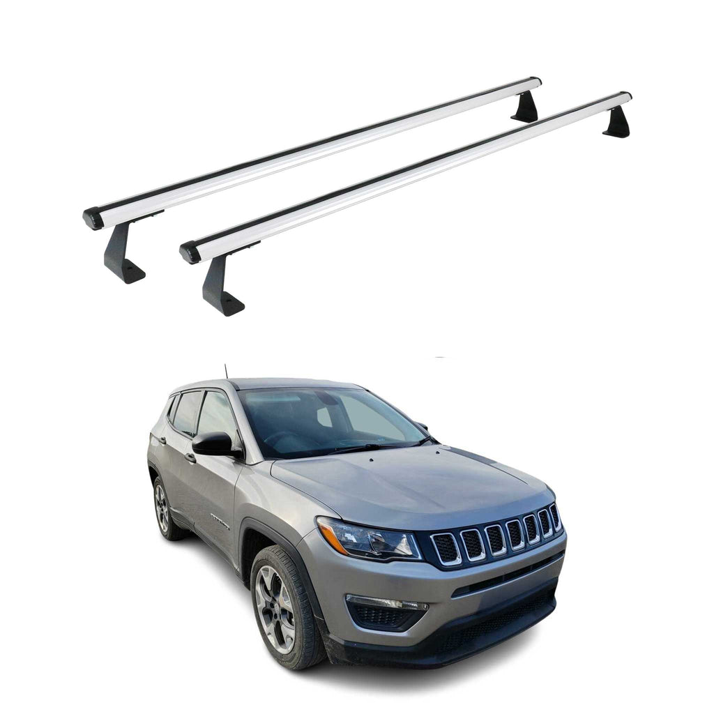 2017-2026 Jeep Compass Roof Rack Cross Bars Silver