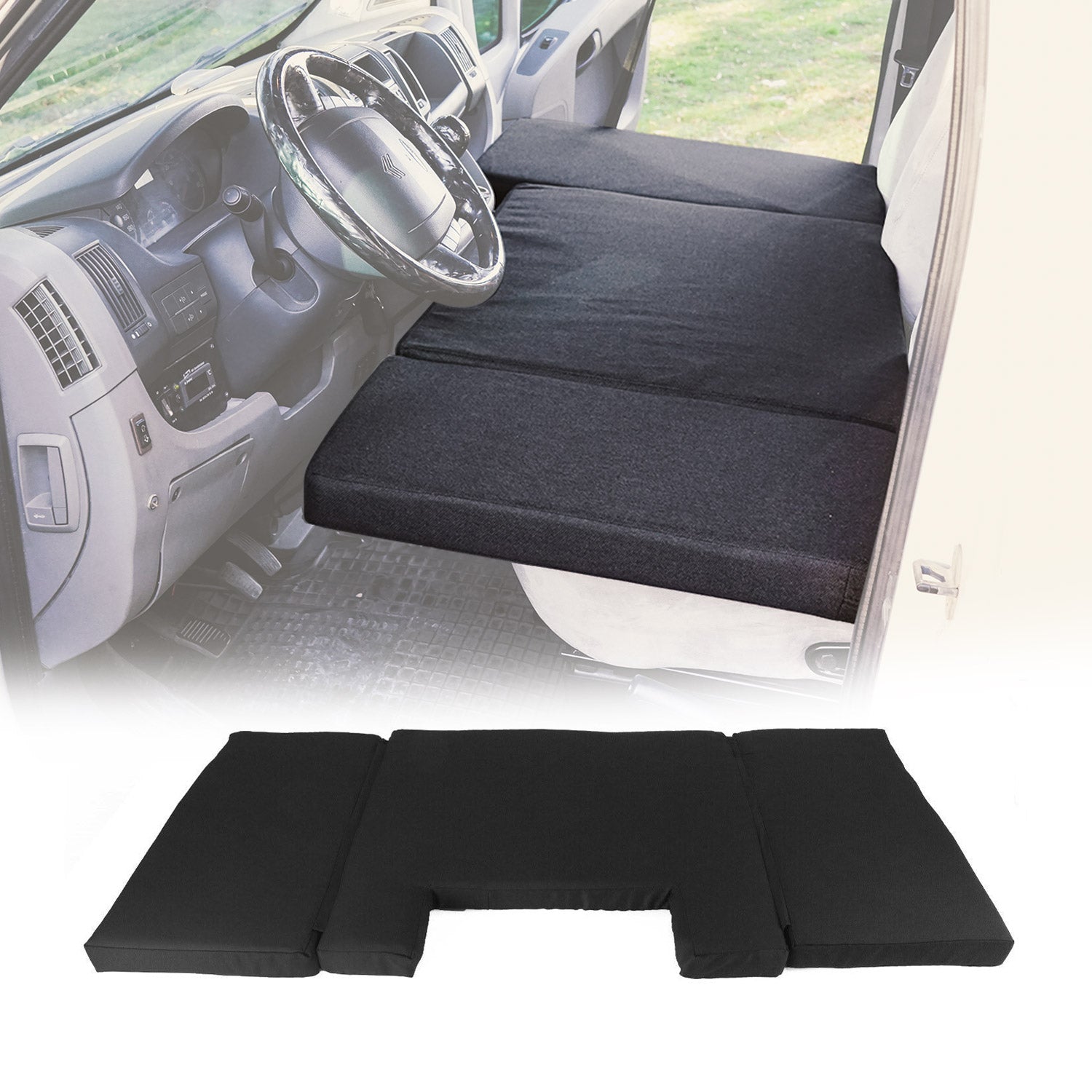 2021-2024 Ford E-Series Front Cab Camper Bed Mattress Bed Black