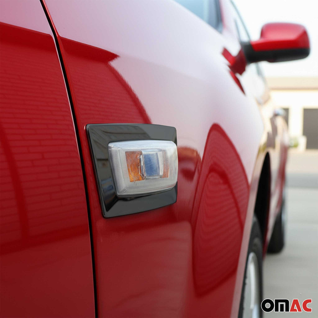 2015-2019 Opel Corsa Side Indicator Signal Trim Cover S. Steel Dark 2Pcs