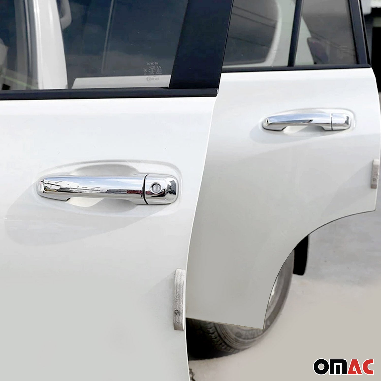 2016-2021 Toyota Land Cruiser Car Door Handle Cover Protector Stainless Steel 8 Pcs