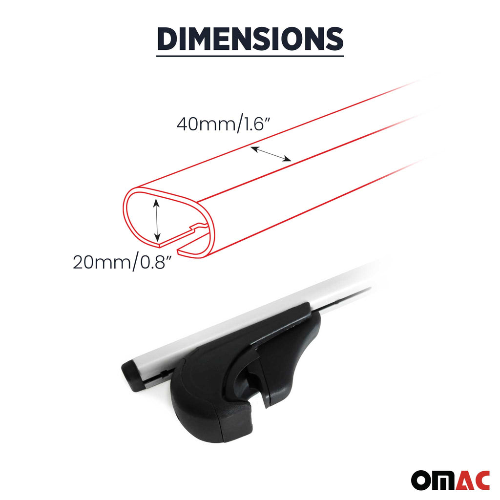 2003-2009 Kia Sorento Roof Rack Cross Bars Black