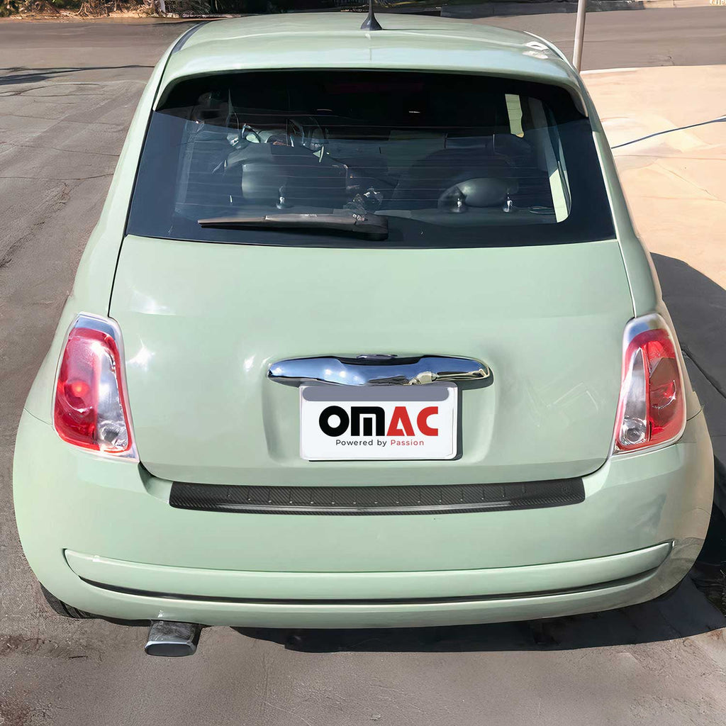 2012-2016 Fiat 500 Rear Bumper Guard Carbon Fiber Black